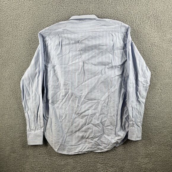 Missoni Dress Shirt Mens Size 16.5 42 Blue White Striped Button Up Long Sleeve - Picture 5 of 5